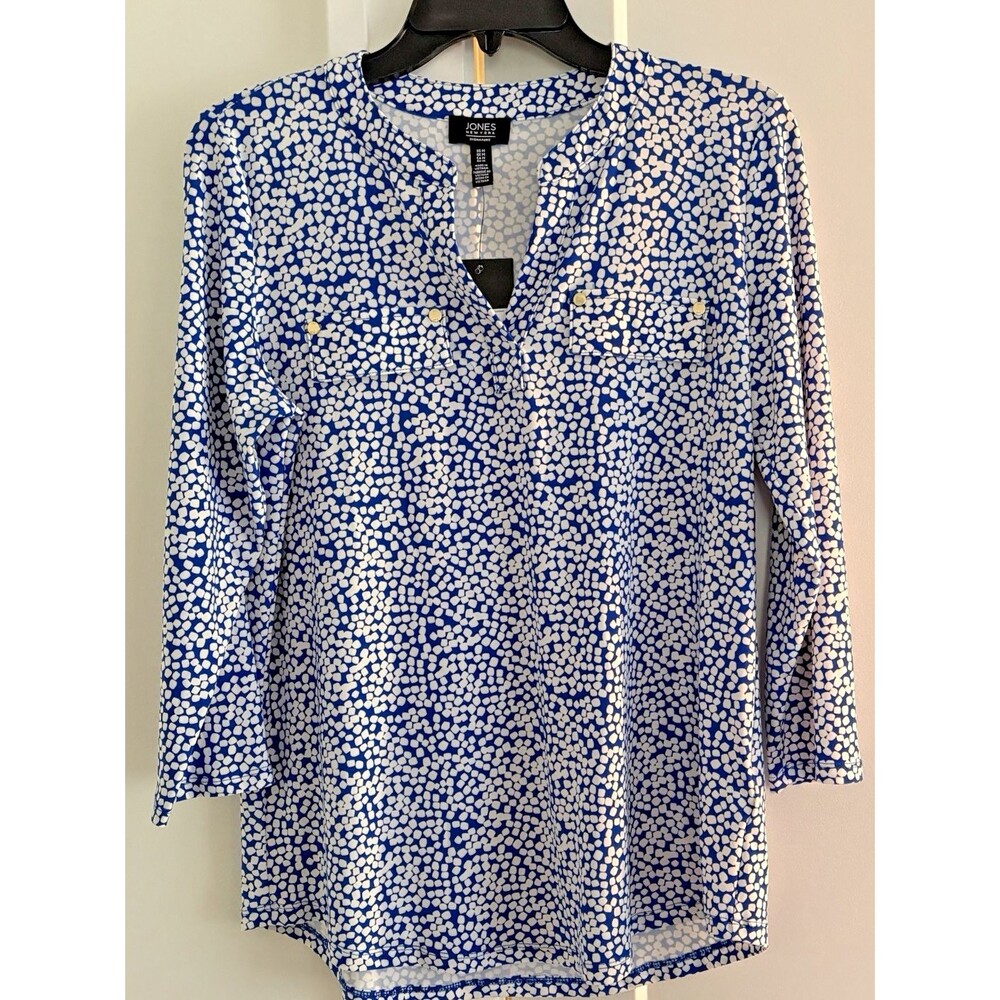 Jones Of New York Shirt Women’s Size Medium Signature 3/4 Sleeve Stretch NWT $69 - Picture 2 of 12